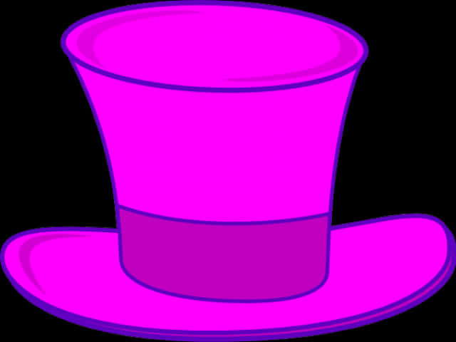 Vibrant Purple Top Hat PNG Image