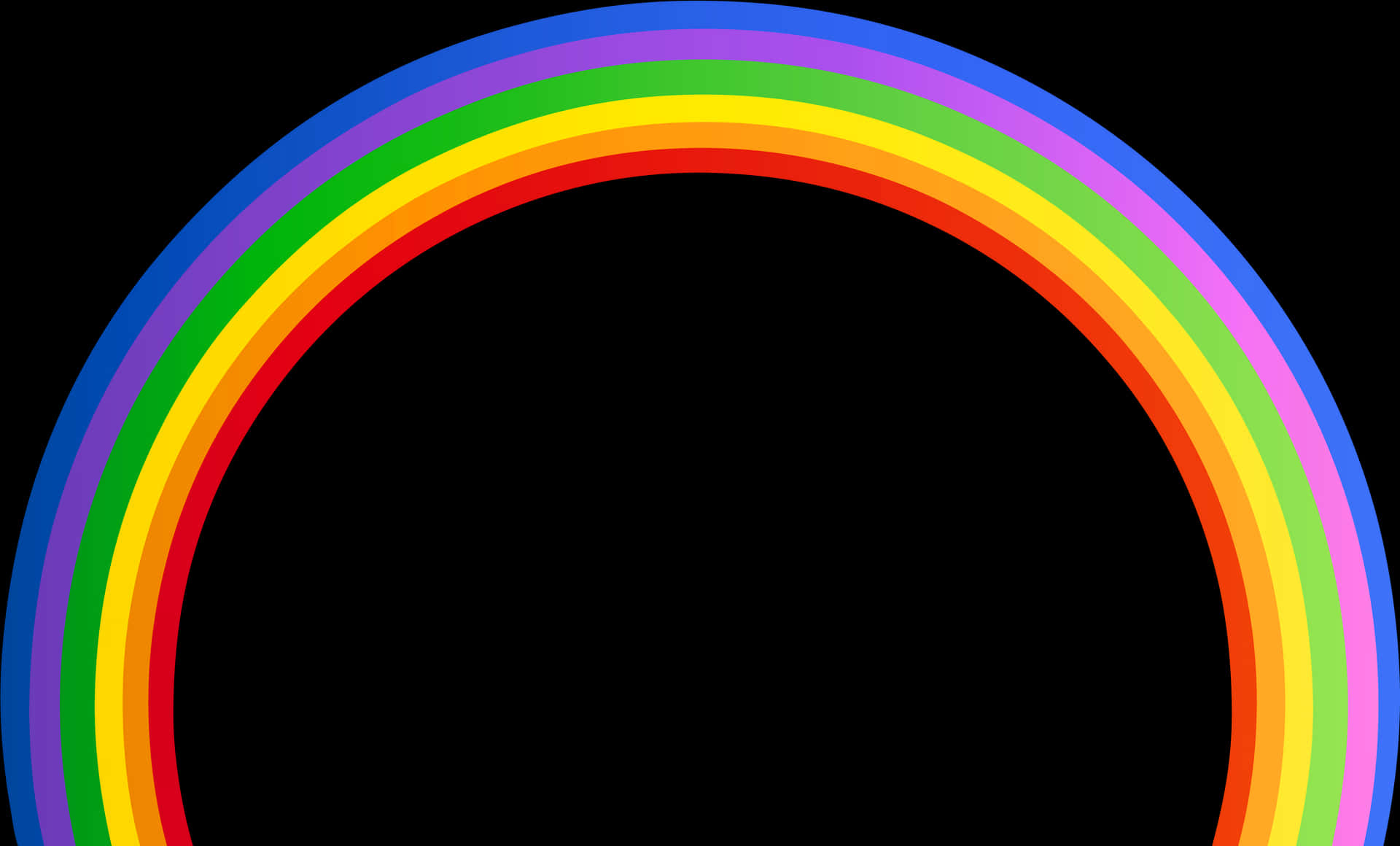 Vibrant Rainbow Arc PNG Image