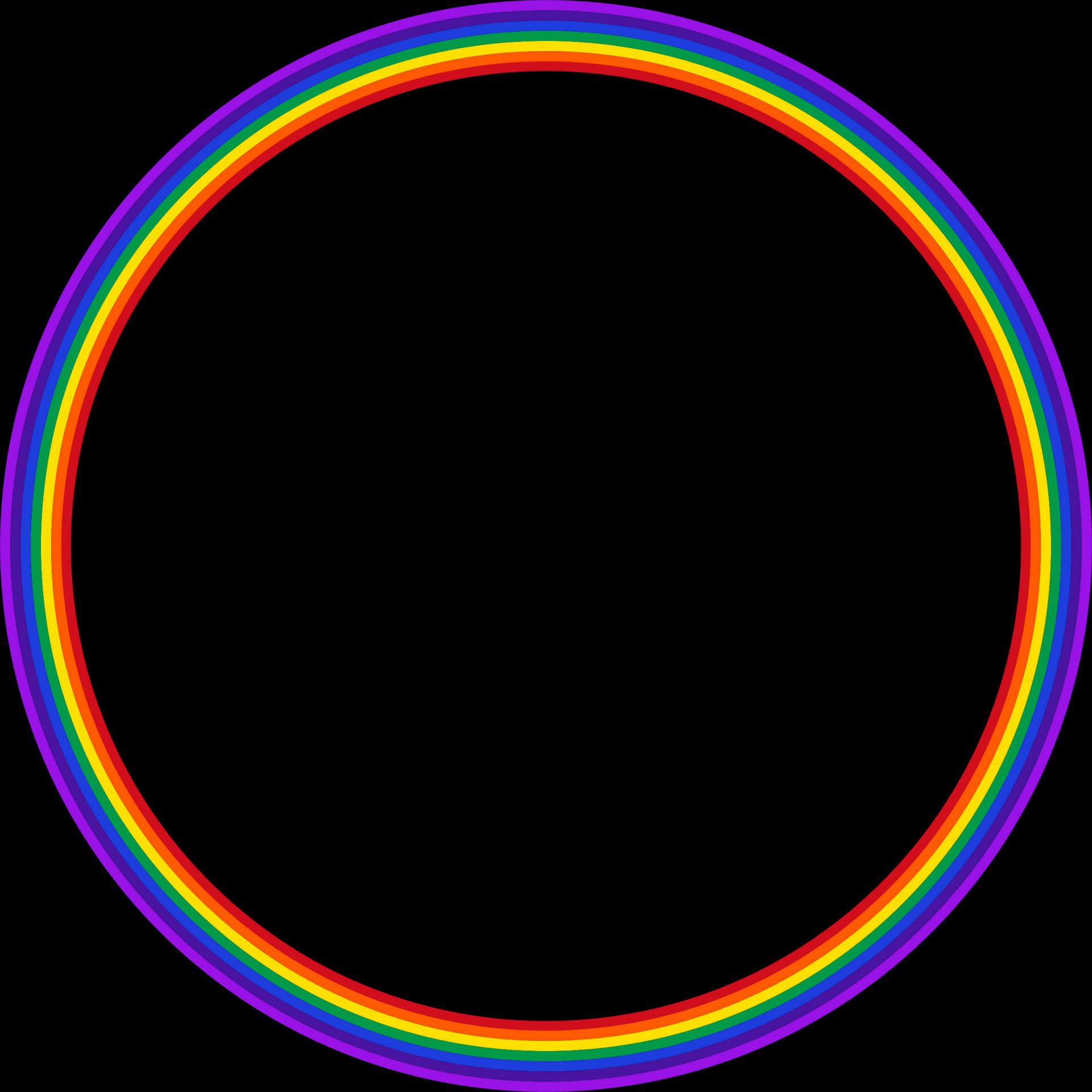 Vibrant Rainbow Circle Graphic PNG Image