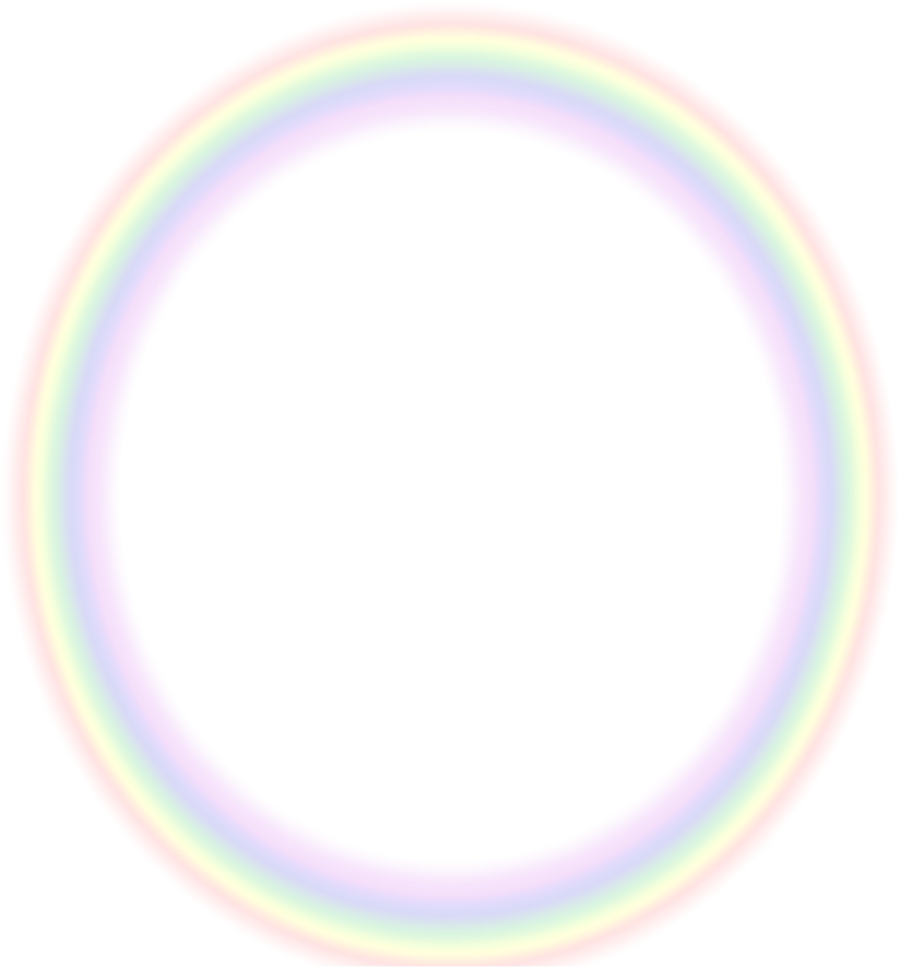 Vibrant Rainbow Glow Effect PNG Image