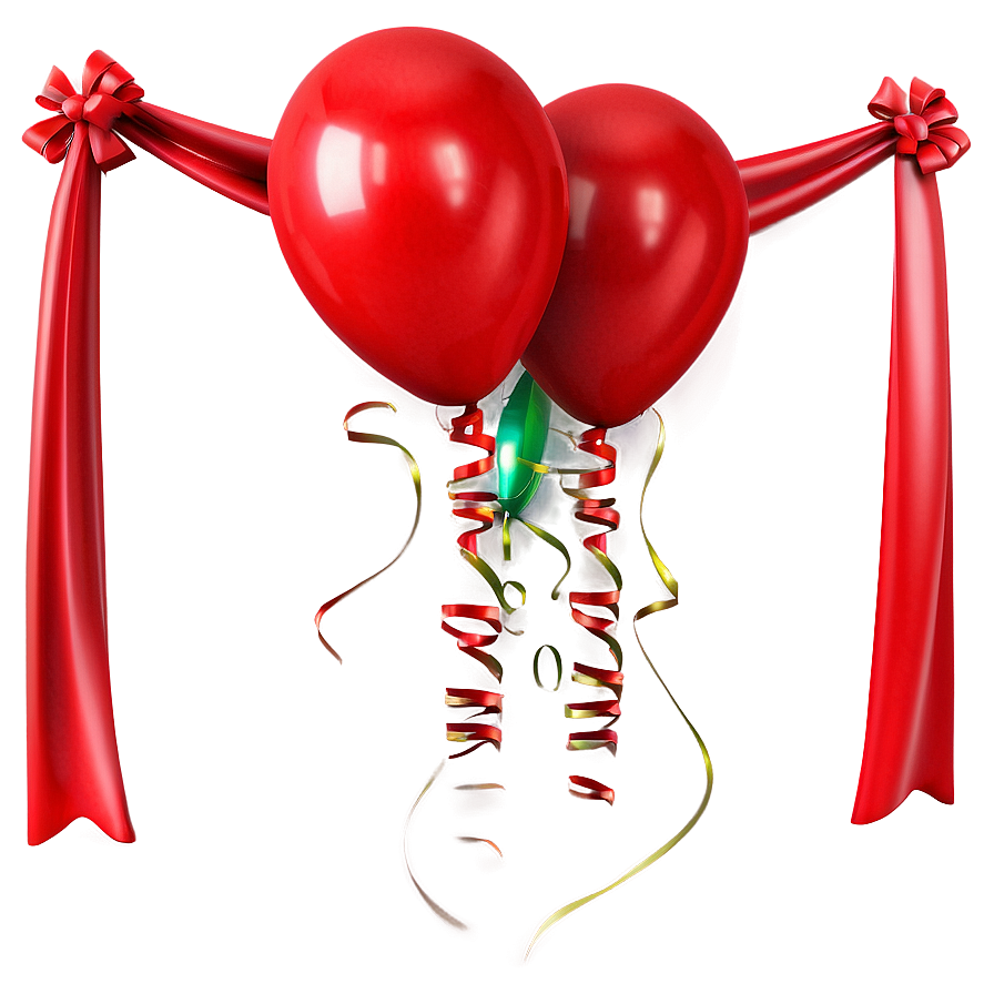 Vibrant Red Balloons Png Mte13 PNG Image