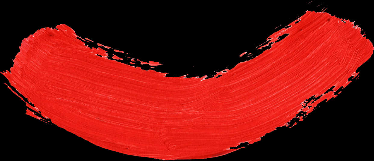 Vibrant Red Brush Stroke PNG Image