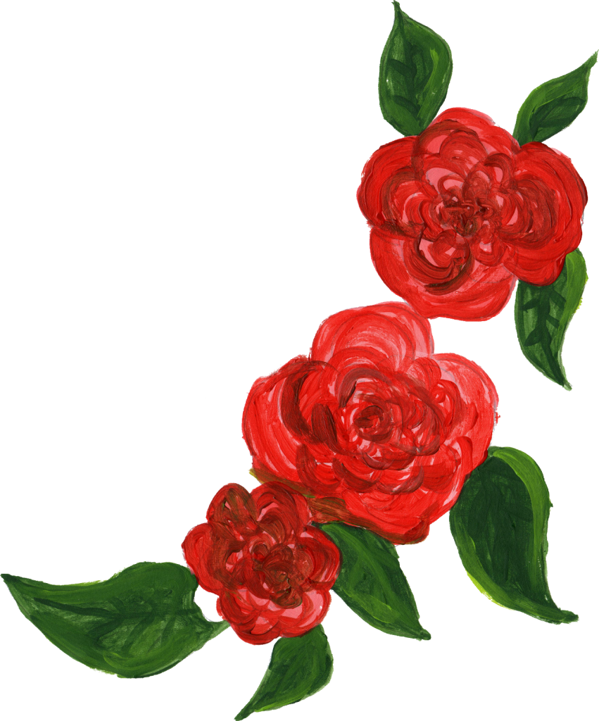 Vibrant Red Roses Artwork PNG Image