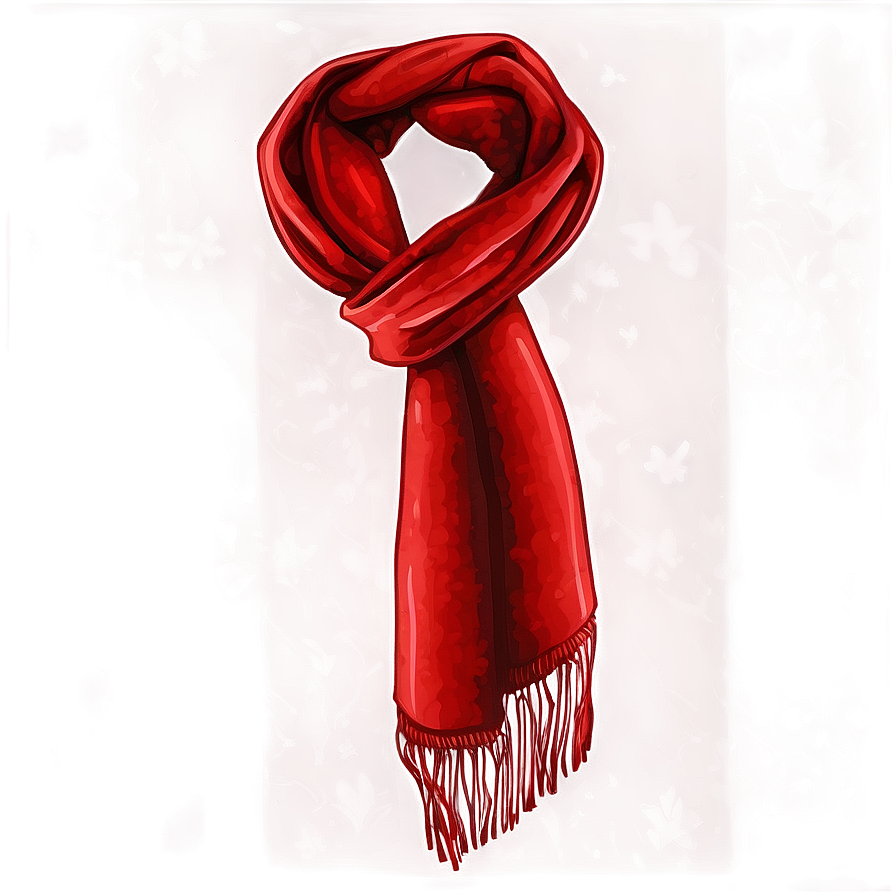 Vibrant Red Scarf Png 06252024 PNG Image