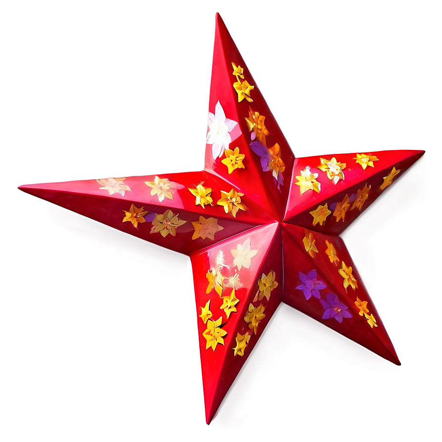 Vibrant Red Star Png Hrq PNG Image