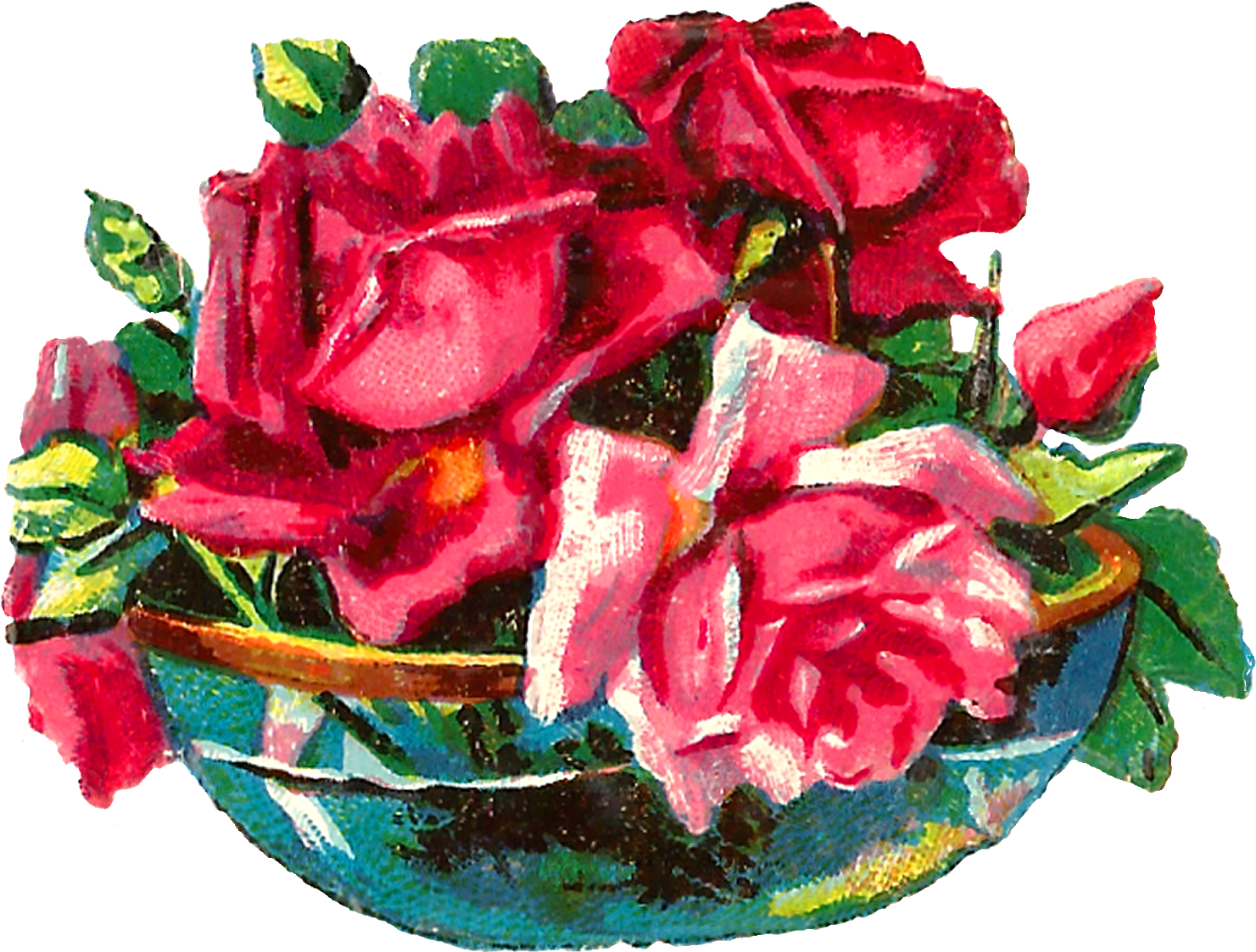 Vibrant_ Rose_ Bouquet_ Artwork PNG Image