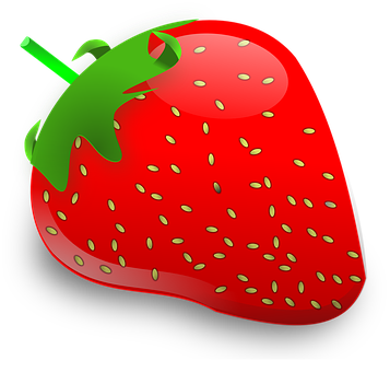 Vibrant Strawberry Illustration PNG Image