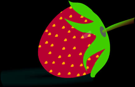 Vibrant Strawberry Illustration PNG Image