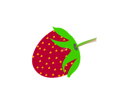 Vibrant Strawberry Illustration PNG Image