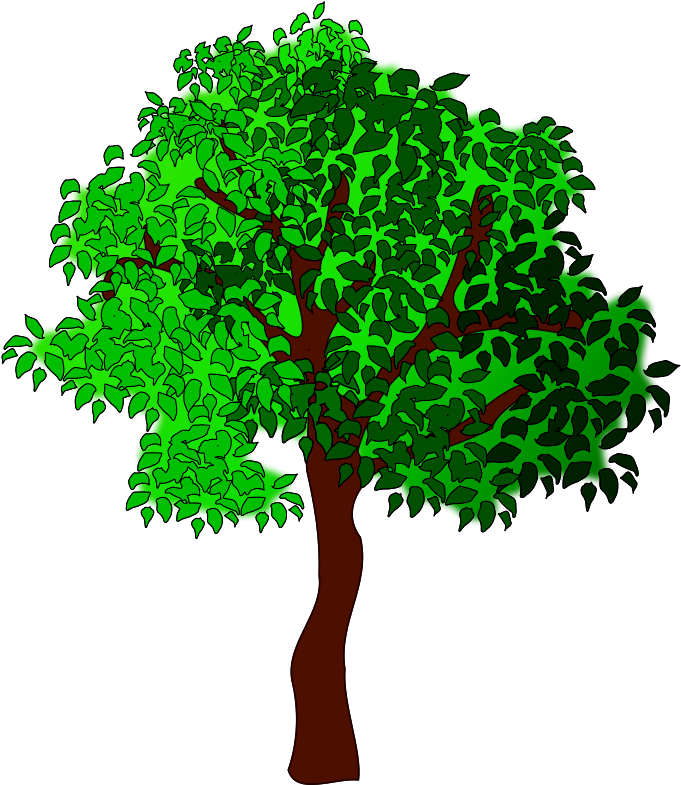 Vibrant Summer Tree Clipart PNG Image