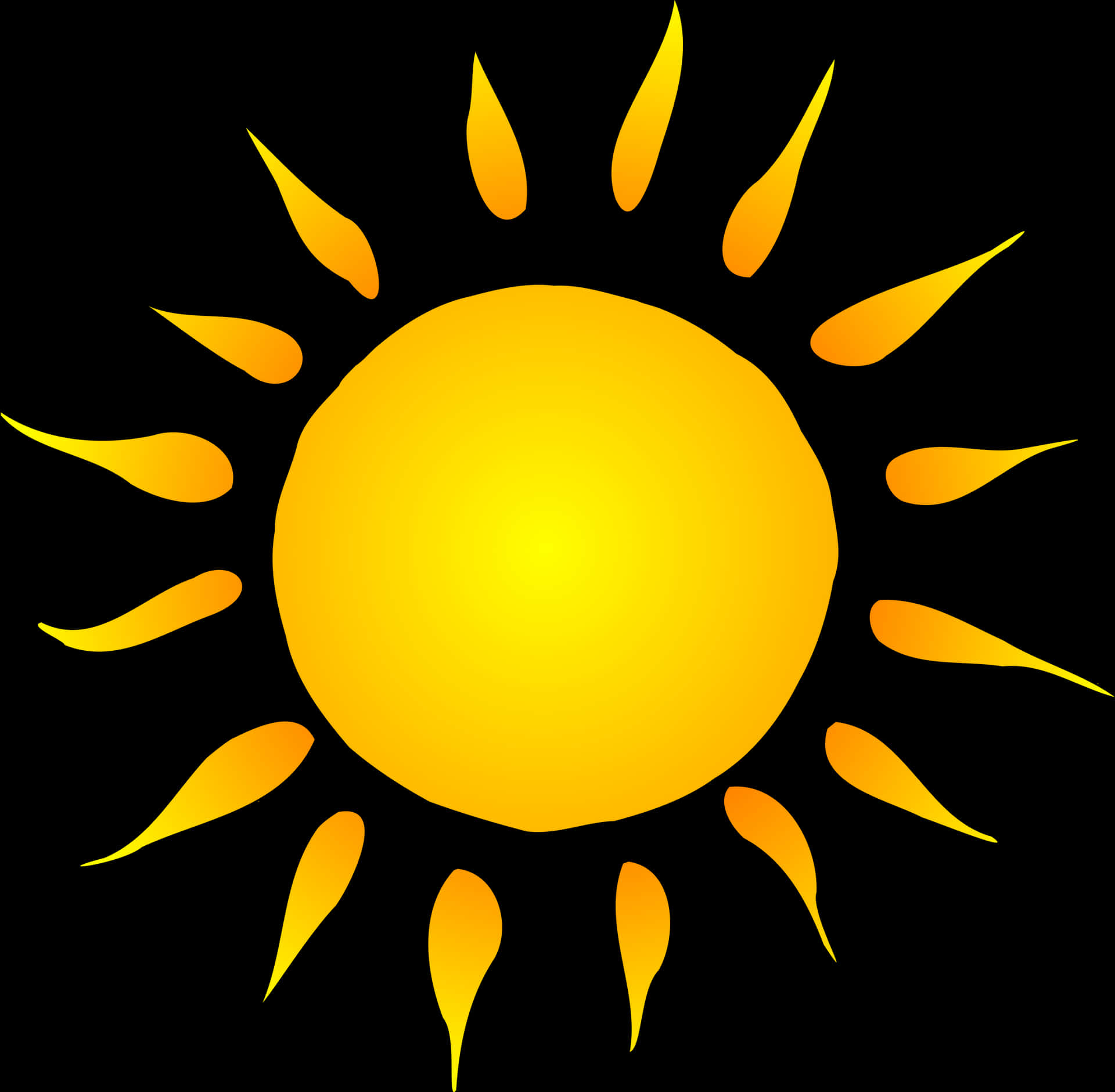 Vibrant Sun Illustration PNG Image