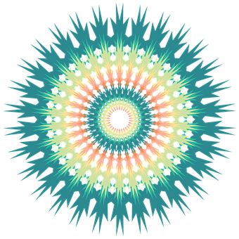 Vibrant_ Sunburst_ Mandala_ Art PNG Image