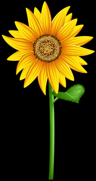 Vibrant_ Sunflower_ Graphic PNG Image