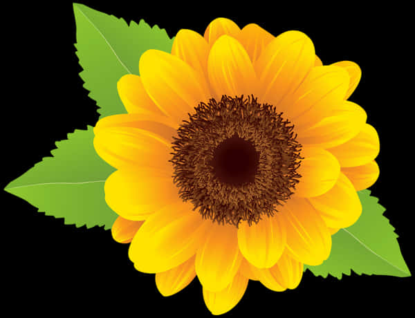 Vibrant_ Sunflower_ Graphic PNG Image