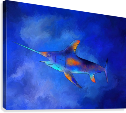 Vibrant Swordfish Artwork PNG Image