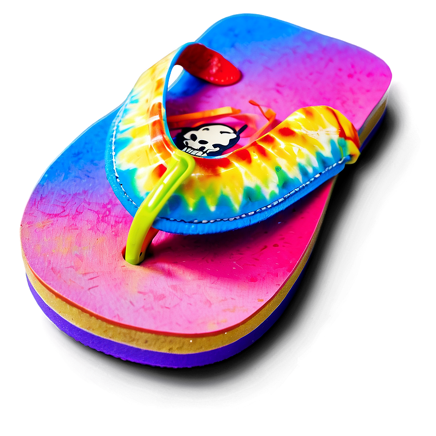 Vibrant Tie-dye Flip Flop Png Cgv43 PNG Image