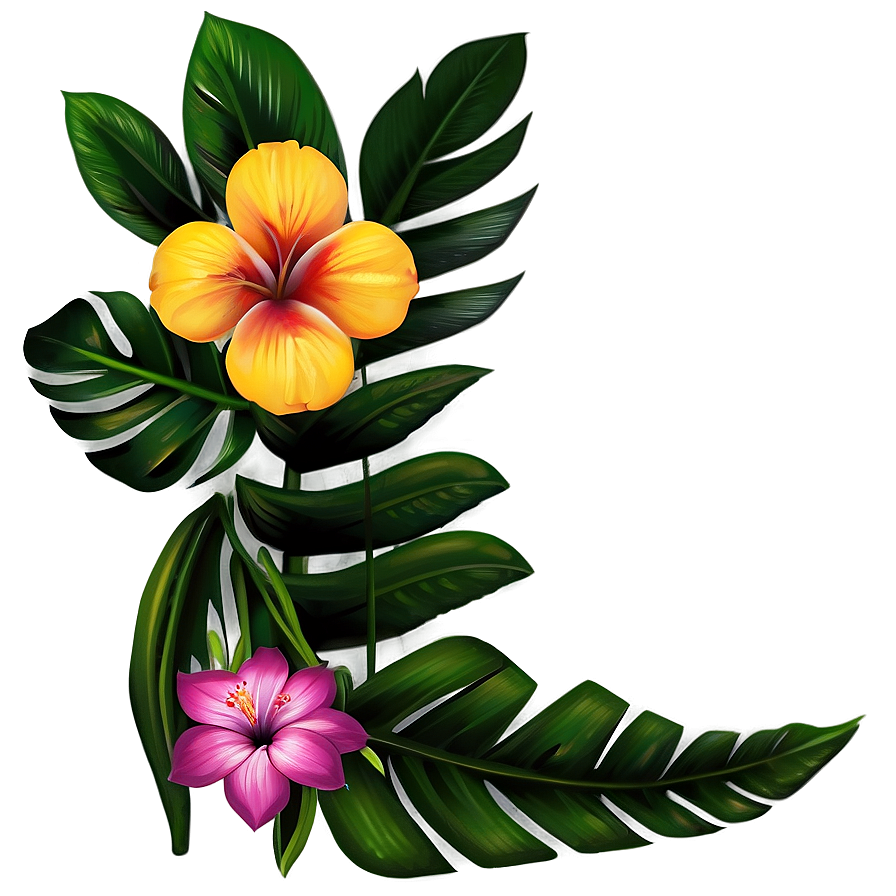 Vibrant Tropical Flowers Png 06112024 PNG Image