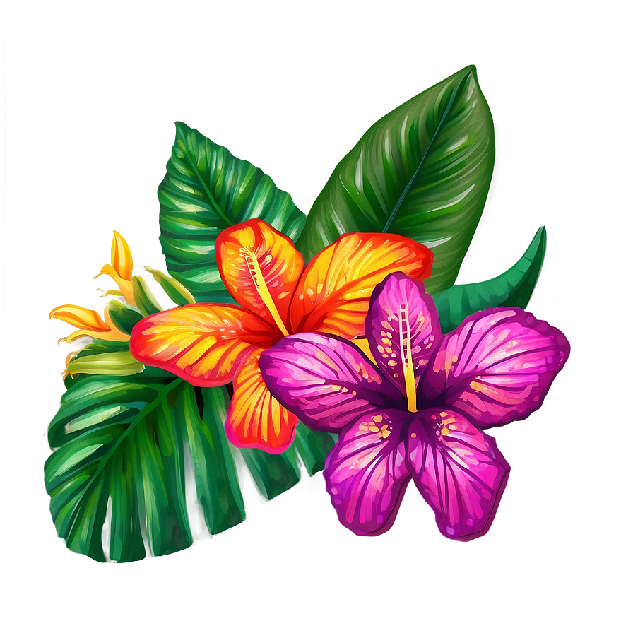 Vibrant Tropical Flowers Png 71 PNG Image