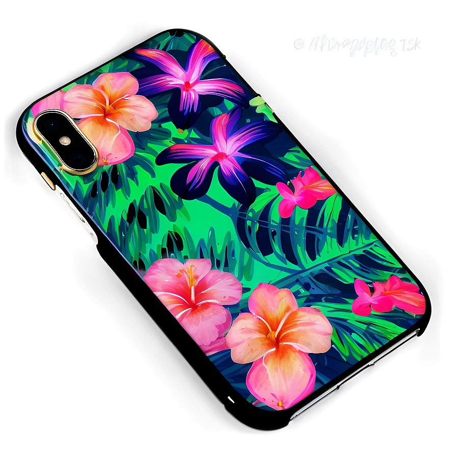 Vibrant Tropical Iphone Case Png 97 PNG Image