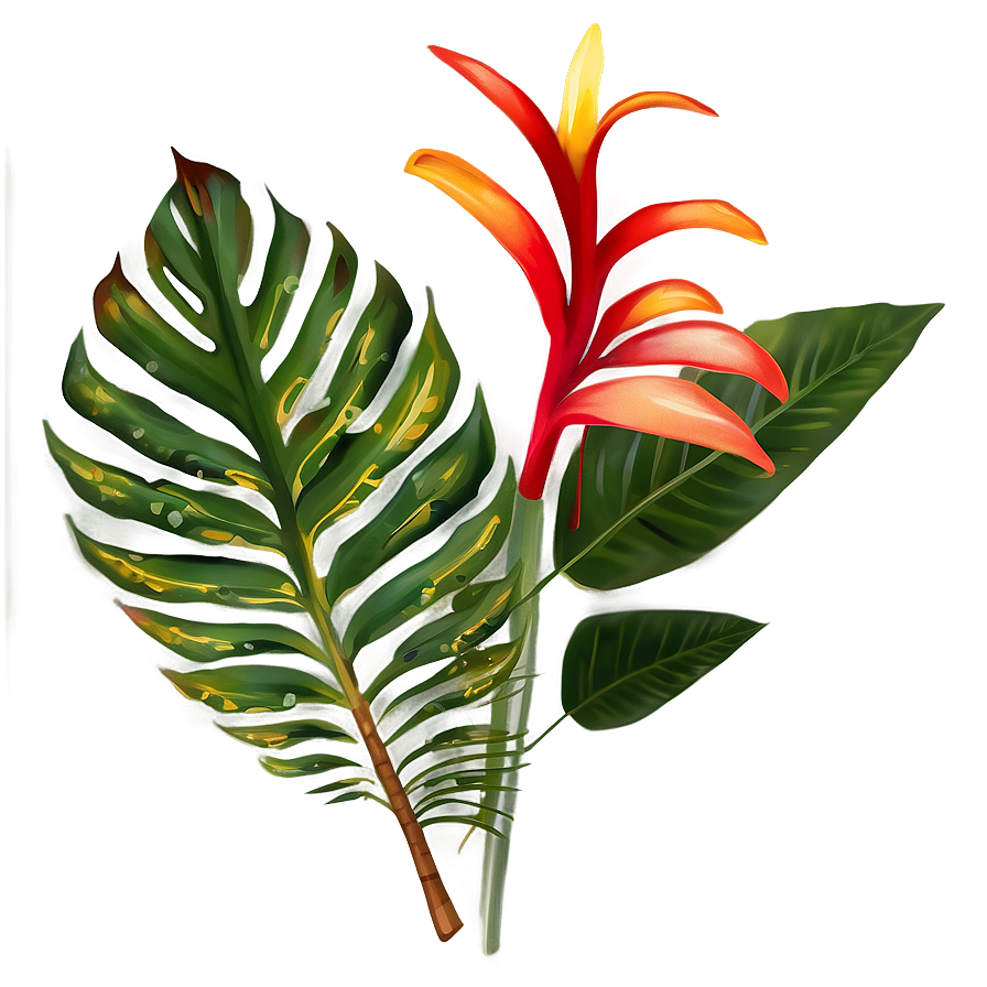 Vibrant Tropical Plants Png Hqy PNG Image