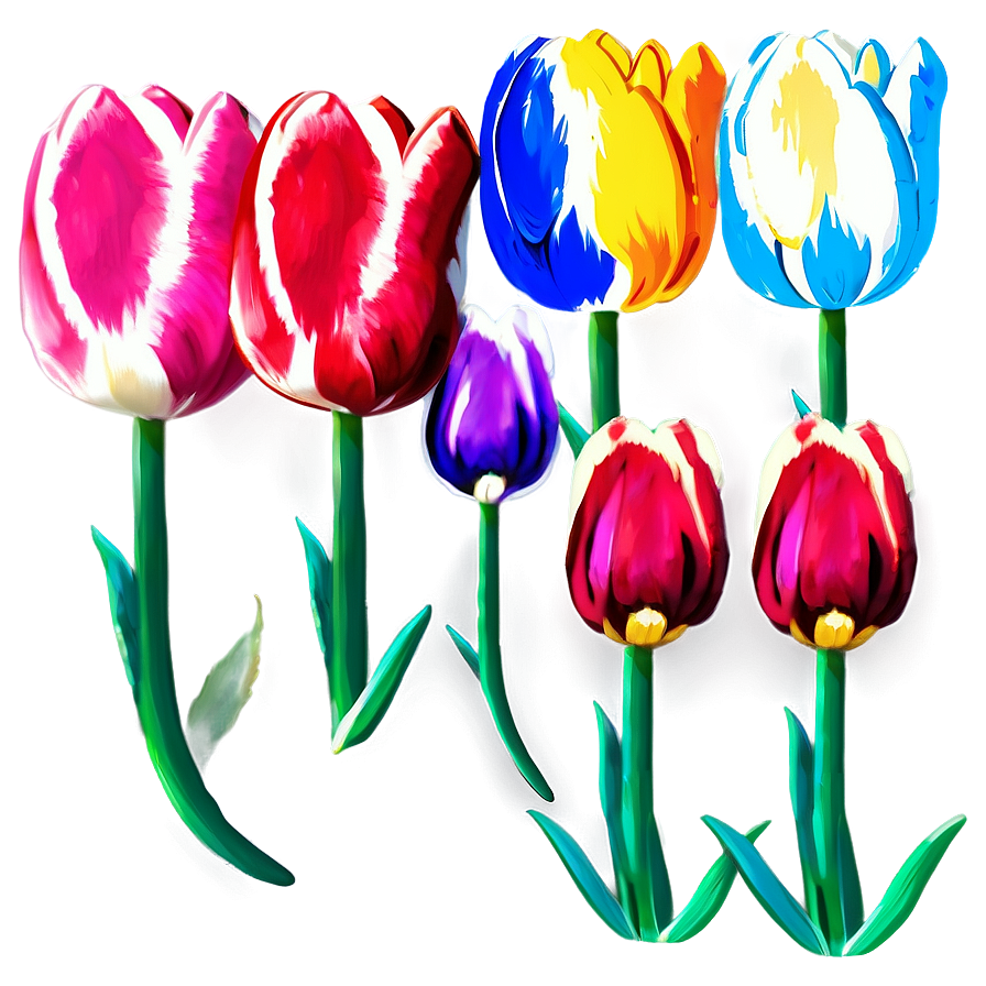 Vibrant Tulips Array Png Vlr39 PNG Image