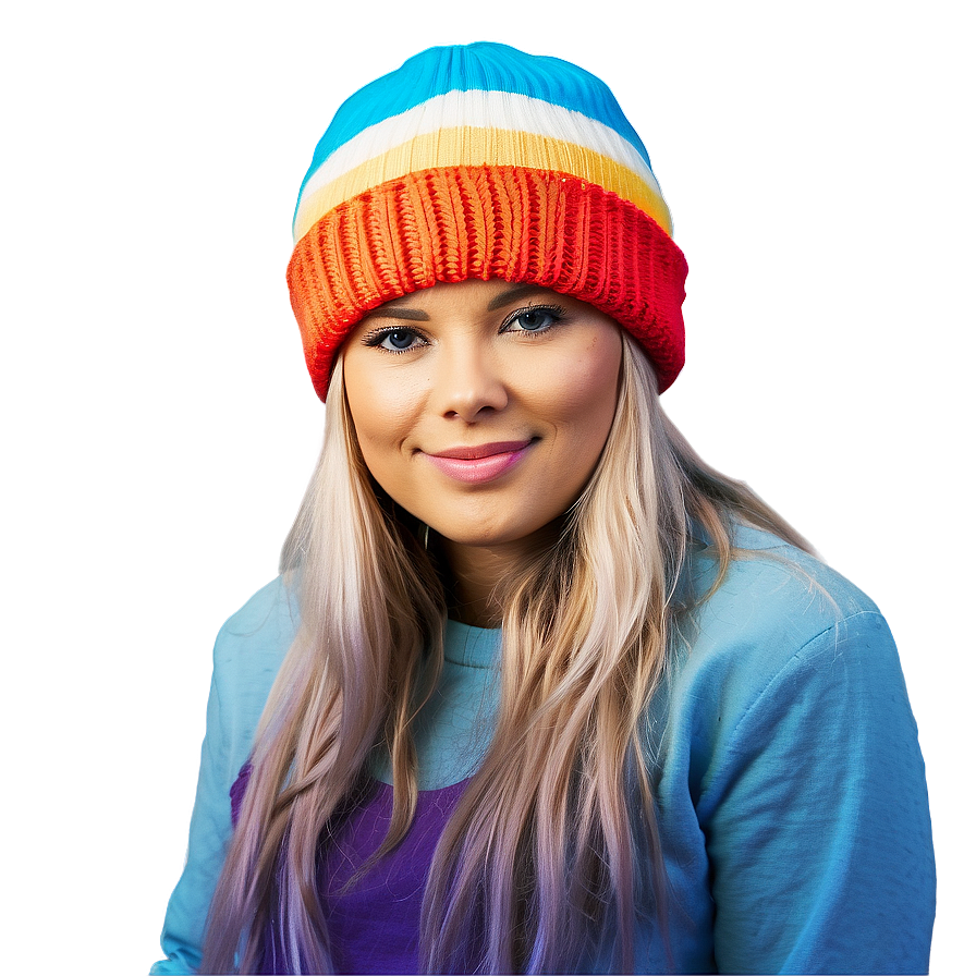 Vibrant Winter Beanie Png Fya PNG Image