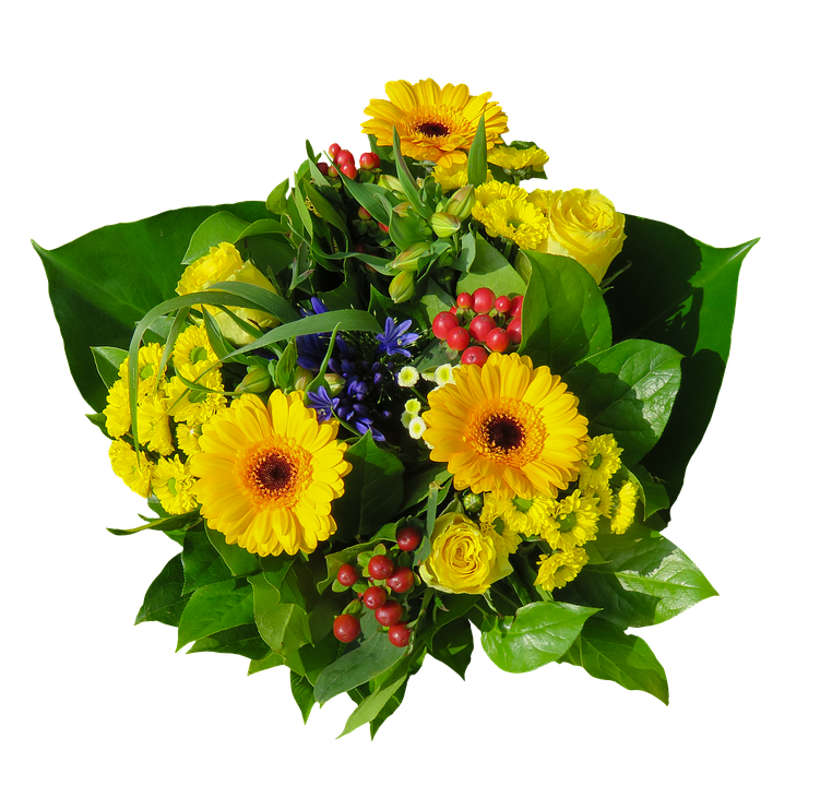 Vibrant Yellow Flower Bouquet.png PNG Image