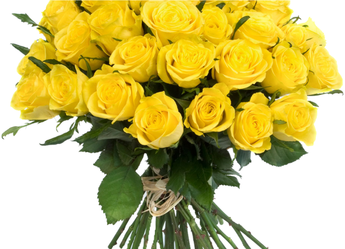 Vibrant Yellow Rose Bouquet PNG Image