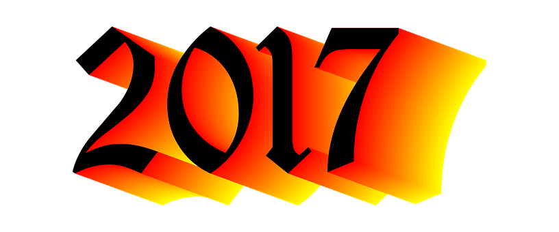 Vibrant3 D New Year2017 PNG Image