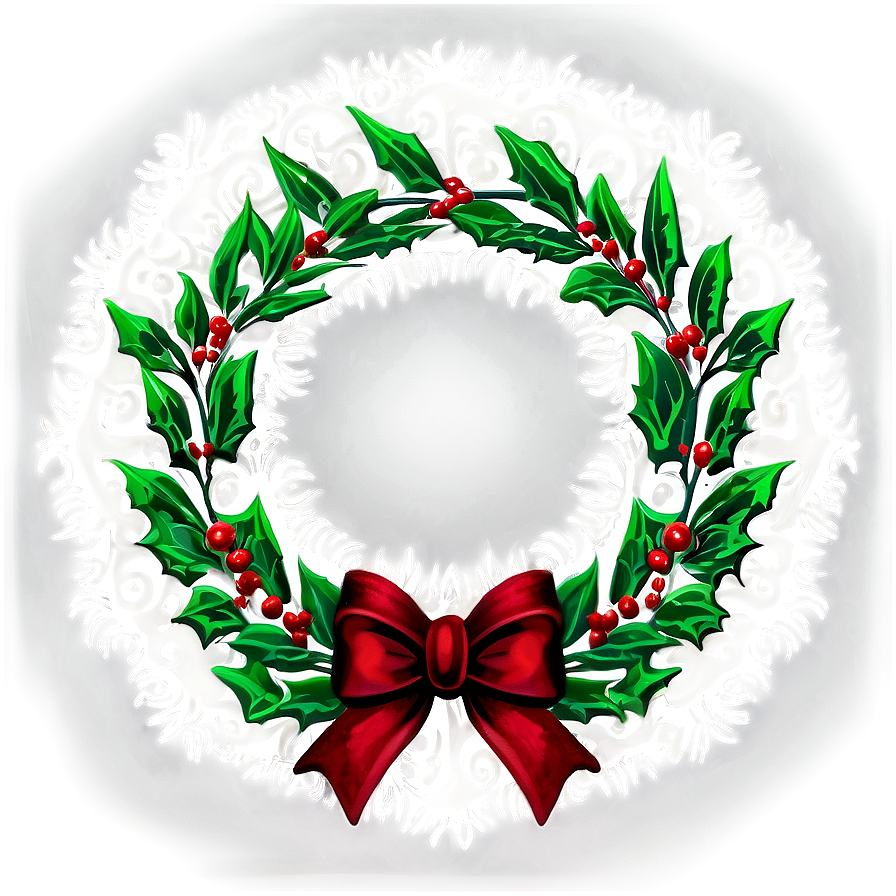 Victorian Christmas Wreath Png 12 PNG Image