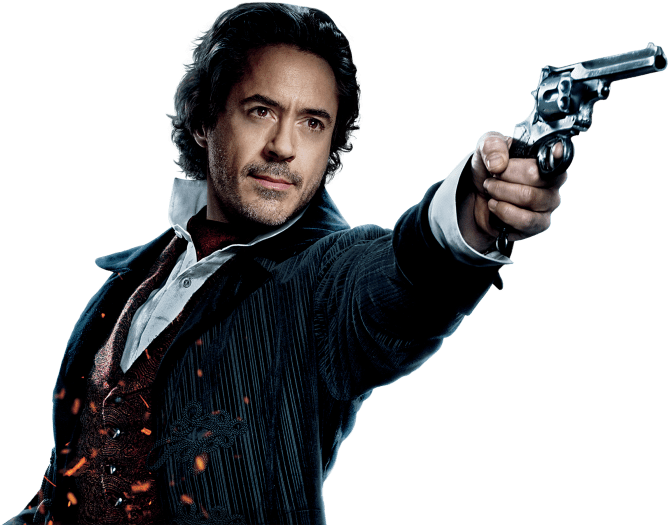 Victorian Detective With Gun PNG Image