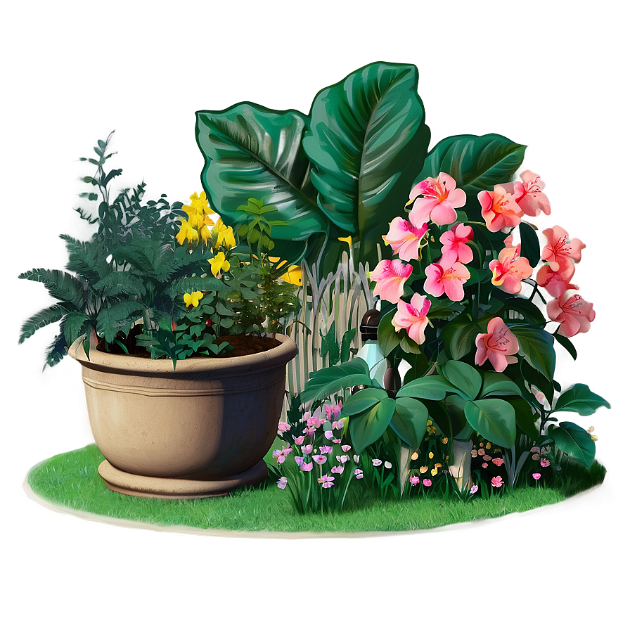 Victorian Garden Scene Png Tox PNG Image