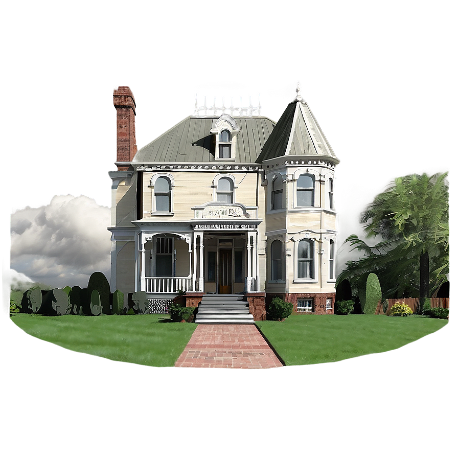 Victorian House Drawing Png Col54 PNG Image