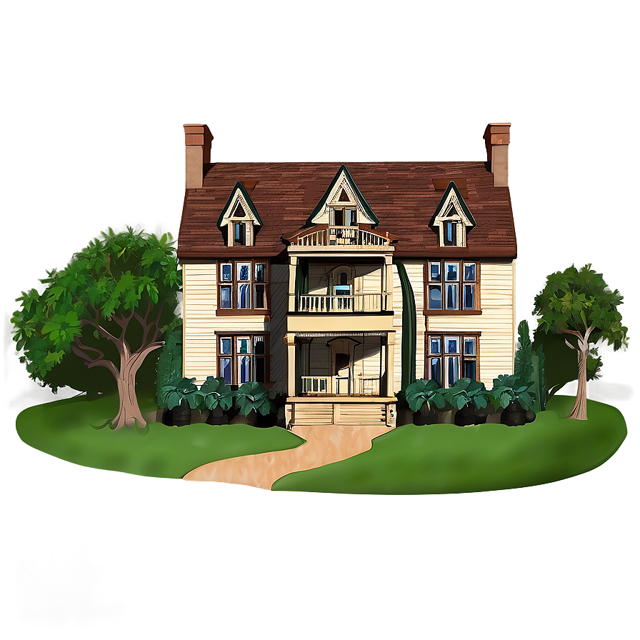 Victorian House Drawing Png Nvq49 PNG Image