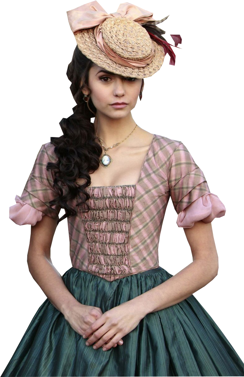 Victorian Inspired Portrait Nina Dobrev PNG Image