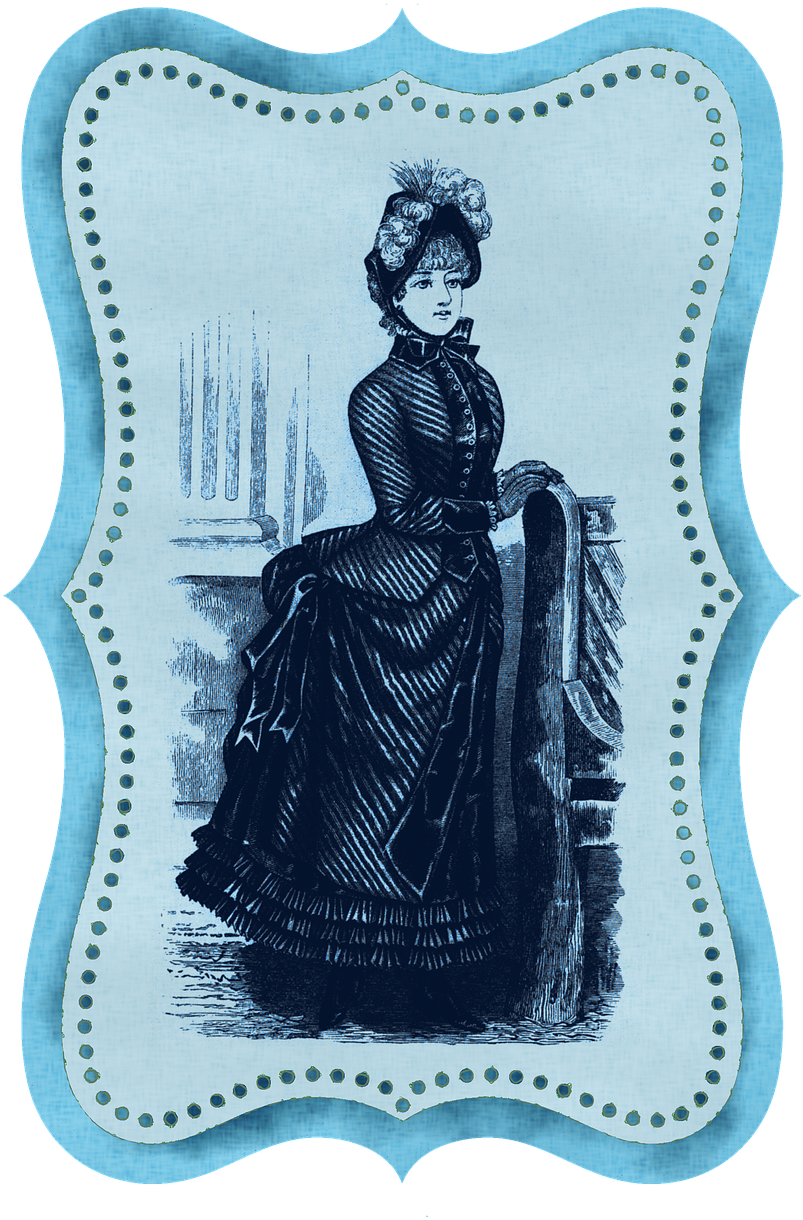 Victorian Lady Elegant Portrait PNG Image