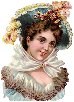 Victorian Lady Portrait PNG Image