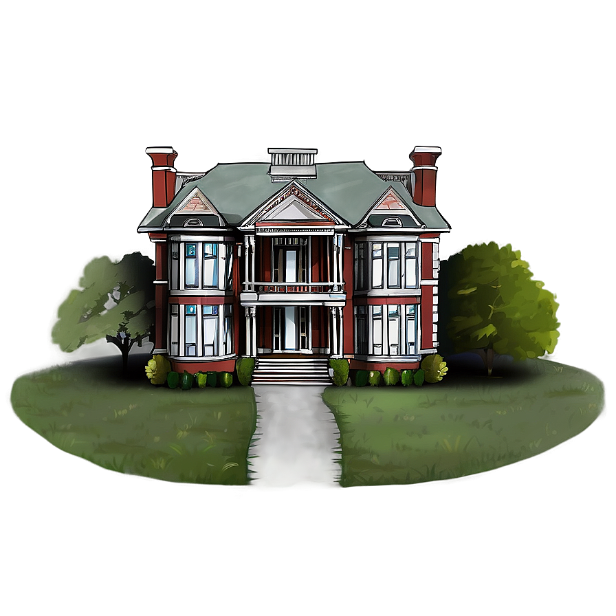 Victorian Mansion Drawing Png Rxu3 PNG Image