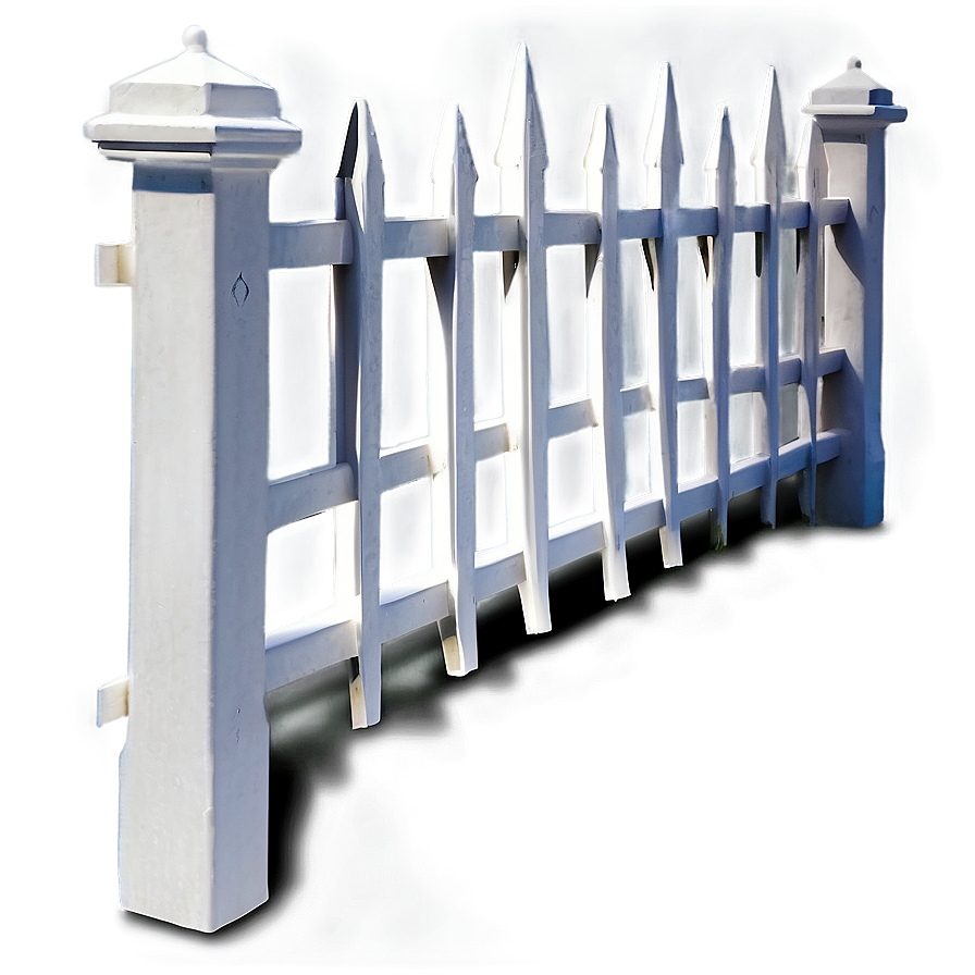 Victorian Style White Fence Png Cus PNG Image