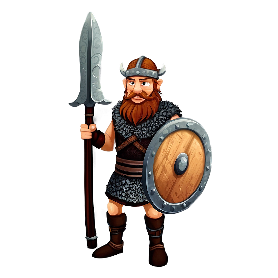 Viking Warrior Cartoon Character Png Stl27 PNG Image