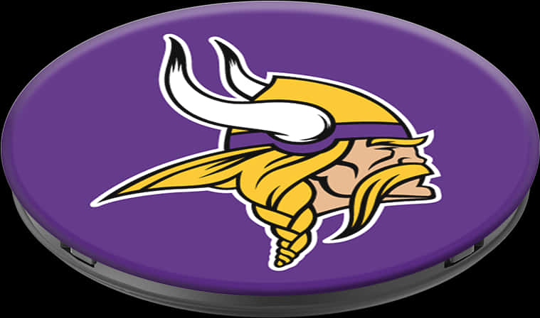 Vikings Team Logoon Purple Background PNG Image