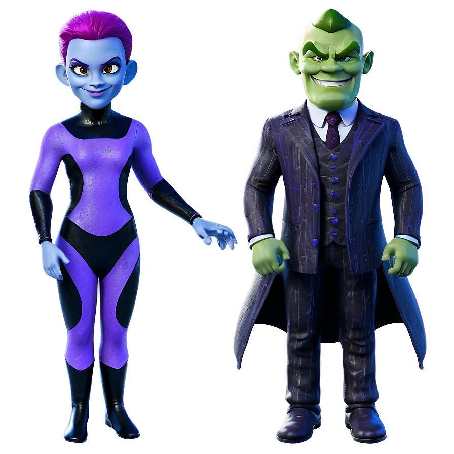 Villain Characters Showcase Png Bke PNG Image