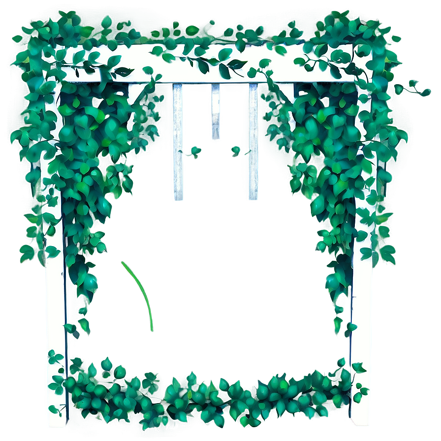 Vine Adorned Pergola Frame PNG Image