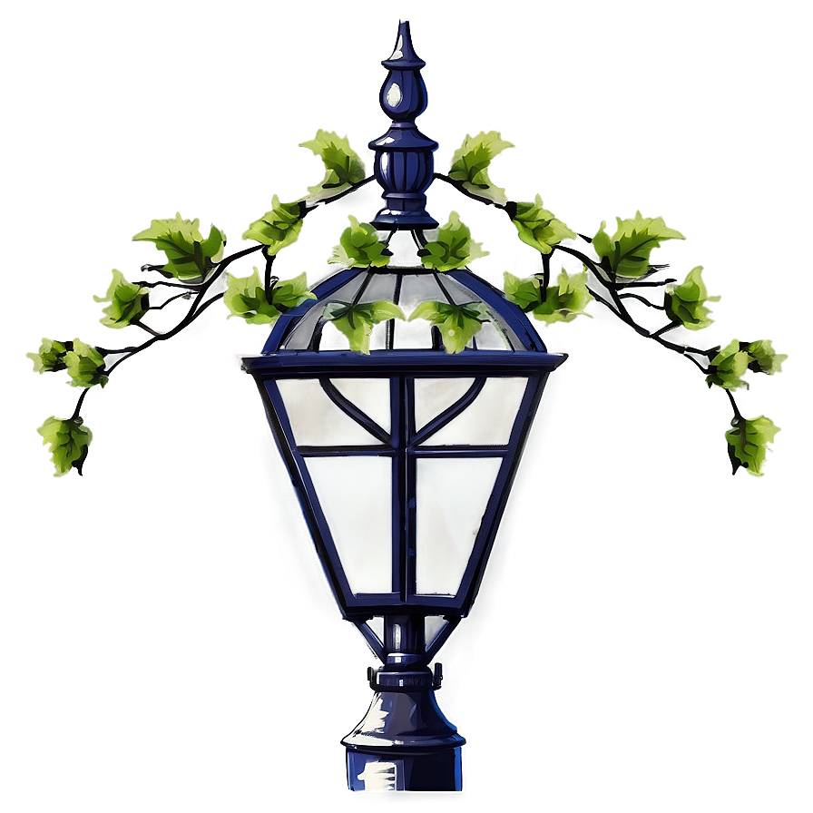 Vine Covered Streetlight Png 05042024 PNG Image