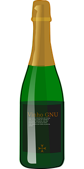 Vinho G N U Wine Bottle PNG Image