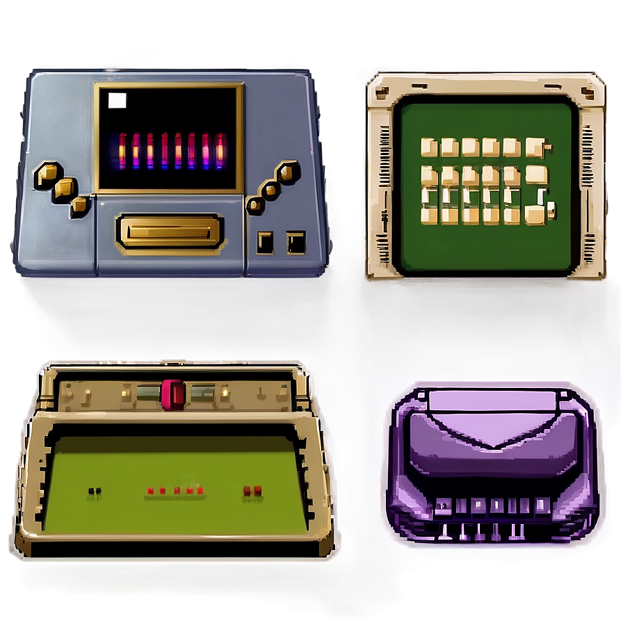 Vintage 16 Bit Game Icons Png Amy PNG Image