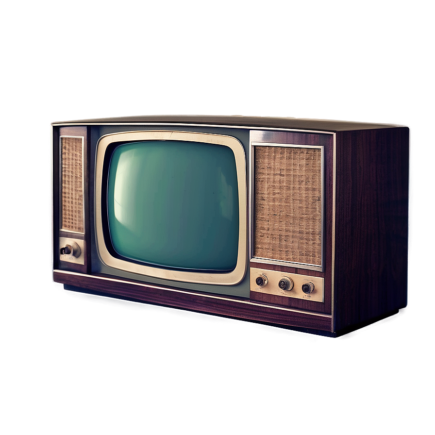 Vintage 1950s Television Set Png Awn41 PNG Image