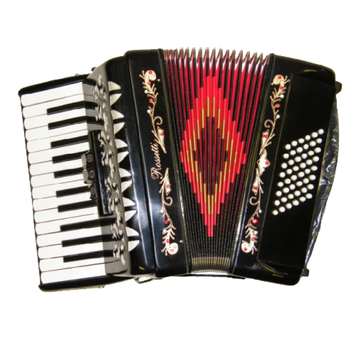 Vintage Accordion Black Background PNG Image