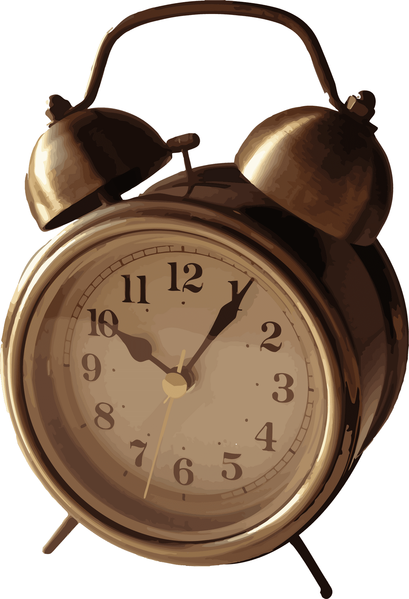 Vintage Alarm Clock PNG Image