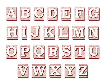 Vintage Alphabet Blocks PNG Image